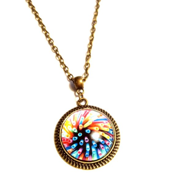 Rainbow Fireworks Necklace - Picture 6 of 6